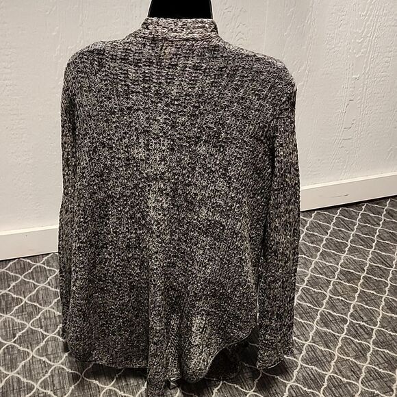 Vintage Eileen Fisher Gray Open Front Knit Linen full Sleeve Cardigan ... - Picture 5 of 5